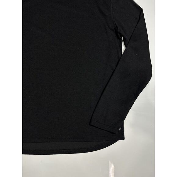 Omni Wool Shirt Men's Large Black Base Layer Wool Blend Crew Neck Long Sleeve - Picture 4 of 13